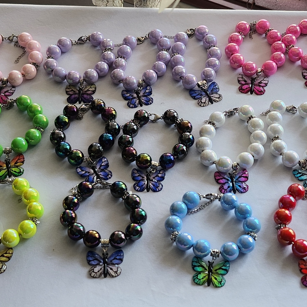 Colorful Butterfly Charm Bracelets ($10) For Each Bracelet . - Picture 7 of 10